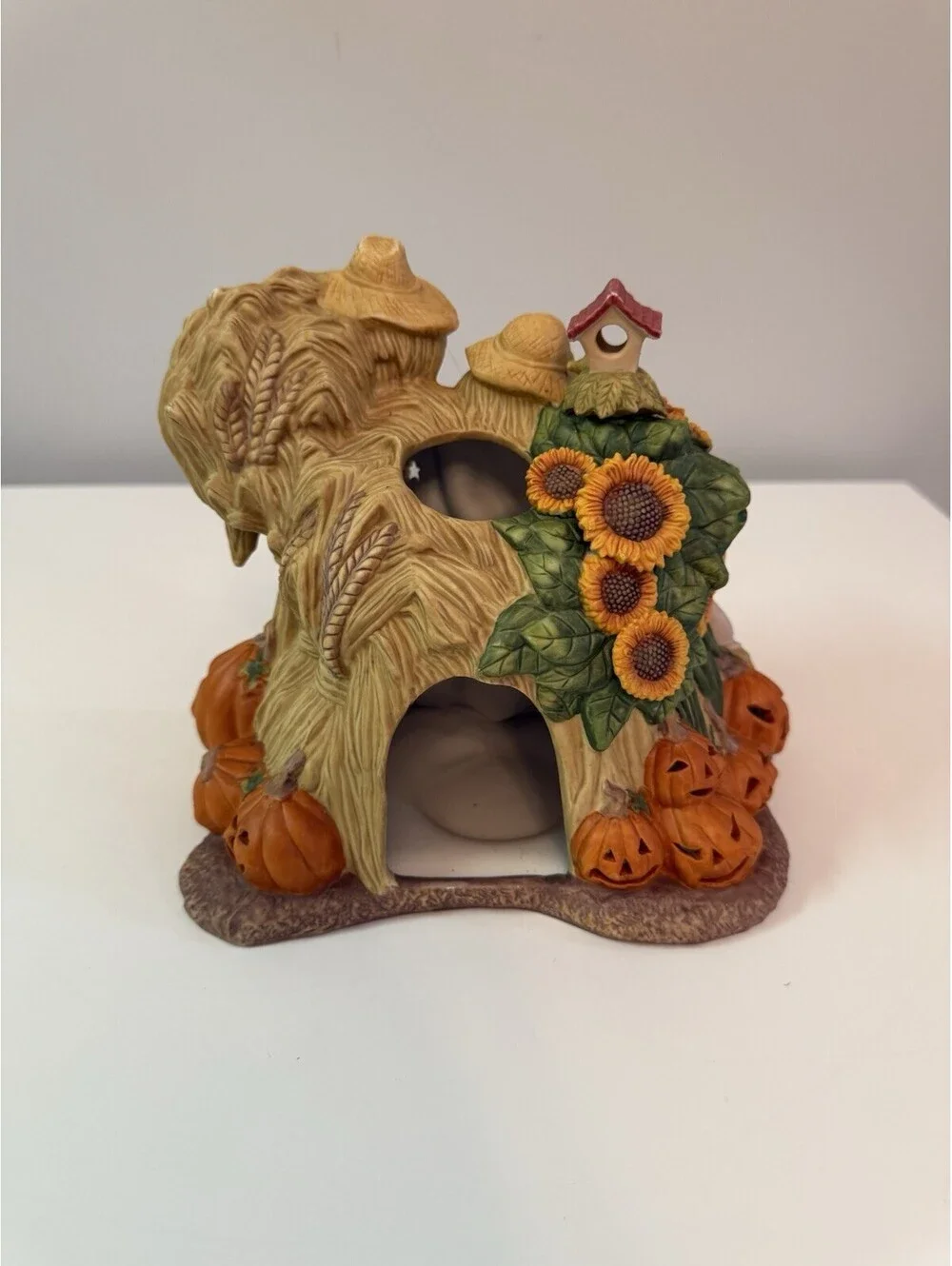 Partylite Scarecrow Tealight Holder #P7323 Pumpkins  Halloween  Fall Decor EUC